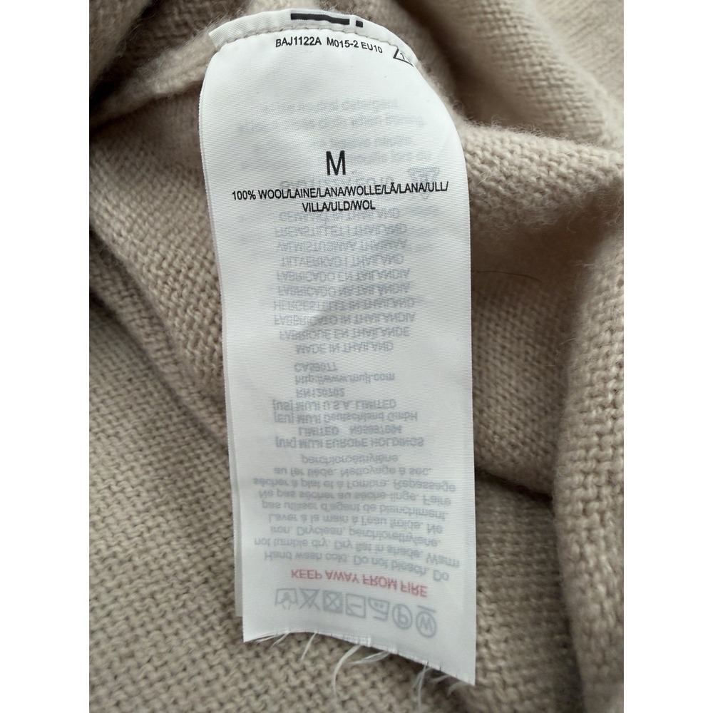 MUJI Wool Sweater Dress M Tan Granola Minimalist Quiet luxury Modest Capsule - Picture 8 of 15